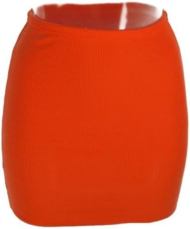 Fashion Women's Sexy MINI SKIRT Slim Seamless Stretch Tight Short Fitted **Laptop Parts Store** (Orange)