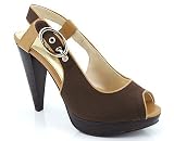 CANVAS PEEP TOE SLINGBACK HEEL