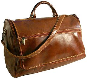 Floto Taormina Duffle in Vecchio Brown - Leather Bag, Luggage, Weekender