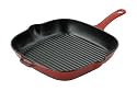 Chasseur Cast Iron 26cm Square Grill Pan Chilli Red