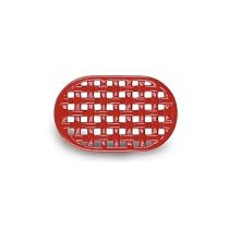 Innova Color Cast Porcelain Enameled Cast Iron Basket Weave Trivet, Red