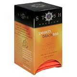 Stash Premium Peach Black Tea, Tea Bags, 20-Count Boxes (Pack of 6)