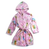 TAG Apparel - Girls Fleece Hoodie Short Robe, Light Pink