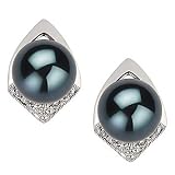 Julia Black 7-8mm AAA Japanese Akoya 14 Karat Gold Pearl Earring Set