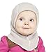 LANACare Baby Winter Hat, Merino Wool Balaclava for Kids, Soft Sand, 62