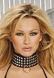 Leather Choker With Nail Heads And Ring (Black;One Size)