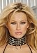 Leather Choker With Nail Heads And Ring (Black;One Size)