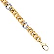 14K Yellow Gold Diamond Accent Cable Link Bracelet - 7.25 inches
