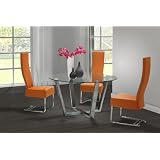 Brush Dining Table Clear Glass
