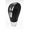 AVANTO Leder / Aluminium Schaltknauf inkl. 2 Adapter - GV-GN023 - schwarz