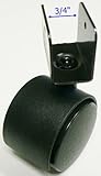 Oajen 2" caster with 3/4" u bracket, pack of 4, use 3/4" wood