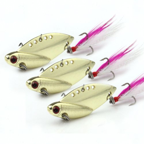 VERY100 3pcs Flying fish VIB Blade Lure Crank bait Fishing Bait Freshwater