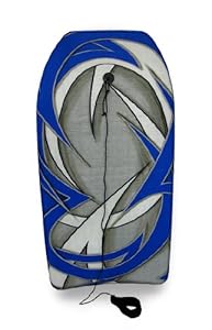 Blue, White, Gray 3-D Tribal Print Body Board 37 in.