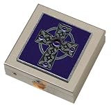 Purple Celtic Cross Small Pill Box