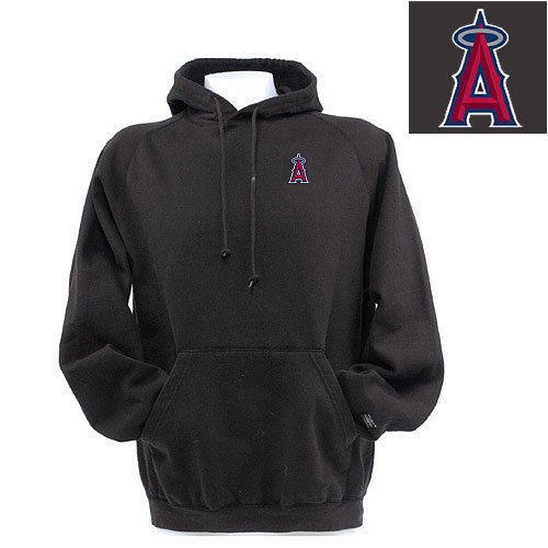 Los Angeles Angels MLB Goalie Pullover Hooded Sweatshirt (Black)