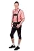 Bavarian Traditional Leather Trousers Lederhosen with Suspenders Darkbrown