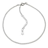 ZEEme Silver Damenfußkette 26+3 cm "Stern"  299200012