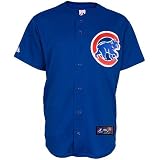 MLB Men's Chicago Cubs Royal Alternate Short Sleeve 6 Button Synthetic Replica Baseball Jersey Spring 2012  (Royal, Large)