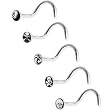 18 Gauge No. 4 Logo Nose Ring Pack