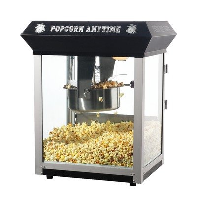 Cheap Great Northern  Popcorn Black Popcorn Time Movie Theater Style 6 oz. Ounce Antique Popcorn Machine
