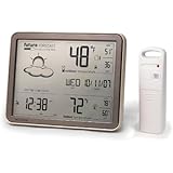 AcuRite 75077 Wireless Weather Forecaster with Remote Sensor and Atomic Clock