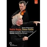 ラトル&ベルリン・フィルのヨーロッパ・コンサート2008年 (V. Repin / Berliner Phil / S. Rattle - Beethoven: Sym No.7, Bruch: Violin Concerto No.1, Stravinsky: Sym in Three Movements) [輸入盤・日本語解説書付] [DVD]