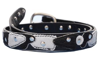 MONITALY 'Tito Leather Belt' Slim Fur Patchwork