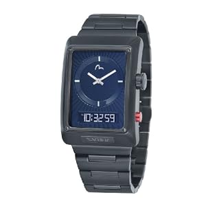 EVISU Mens EV-7014-33 Shinzo Black Ion-Plated Ana-Digi Stainless Steel Watch by EVISU