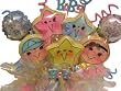 Twin Girls and Boys Cookie Bouquet 5 Cookies