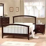 Spindle Bedroom Set in Espresso Size: Queen