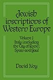 Jewish inscriptions of Western Europe