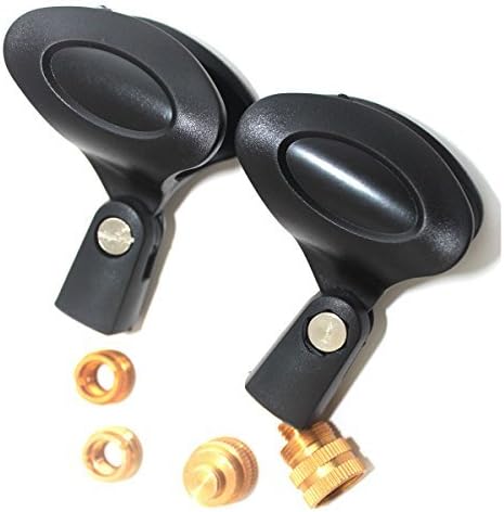 Foitech Wired and Wireless Microphone Clips Holder (2pc with 4 Adapters)