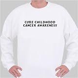 Cure Childhood Cancer Awareness Sweatshirt Large White
