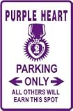 PURPLE HEART PARKING award injury war sign