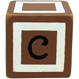 New Arrivals Letter Block C, Chocolate White by New Arrivals
