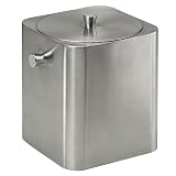 Kraftware Piazza Square Ice Bucket- Brushed Finish(3-qt.)