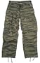 Vintage Vietnam Era 6 Pocket Fatigue Pants, Tiger Stripe Camouflage