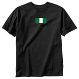 T-Shirt Black Flag " Nigeria " Country