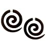 Organic Dark Wood Fake 2G Plug - 42mm x 44mm - 18G Wire - Sold as a Pair