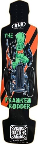 Black Leather Racing Franken Rodder Longboard Deck-11x42.25/29 wb