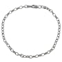 10 Karat White Gold Cable Link Bracelet (7.5 inch)