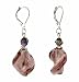 Earrings - E227 - Murano Style Glass - Twist ~ Lt. Amethyst