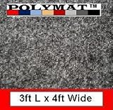 3FT * 4FT W CHARCOAL Speaker box carpet : Sub Box Polymat Carpet Truck Car Trunk Liner, Dash Cover, Interior Headliner Automotive Carpet