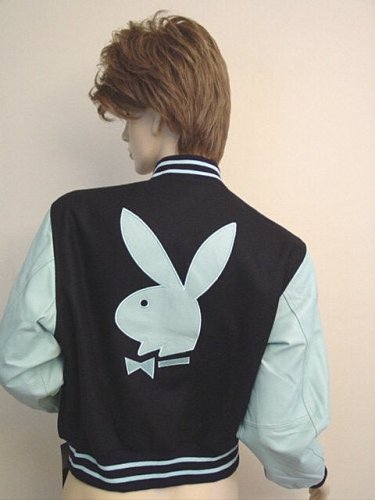 Click here to buy Licensed Playboy Letterman Style Jacket for Women - Reversable for two distinct looks -... by Playboy.