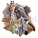 African Animals Collage Adult T-Shirt