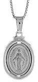 Sterling Silver Hollow Immaculate Concepcion Medal