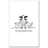 Fun to Pet Vegetarian Mini Poster Print by CafePress