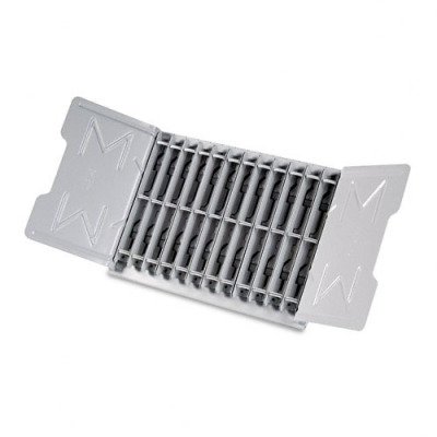 Master 912RS3G Desktop Catalog Rack Starter Set, 45 Angle, 12 Capacity, Gray Steel