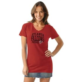 Buy Atlanta Falcons Ladies Tri Blend V Neck T-Shirt- by Alyssa Milano by NFL