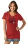 Atlanta Falcons Women's Tri Blend V Neck T-Shirt- by Alyssa Milano